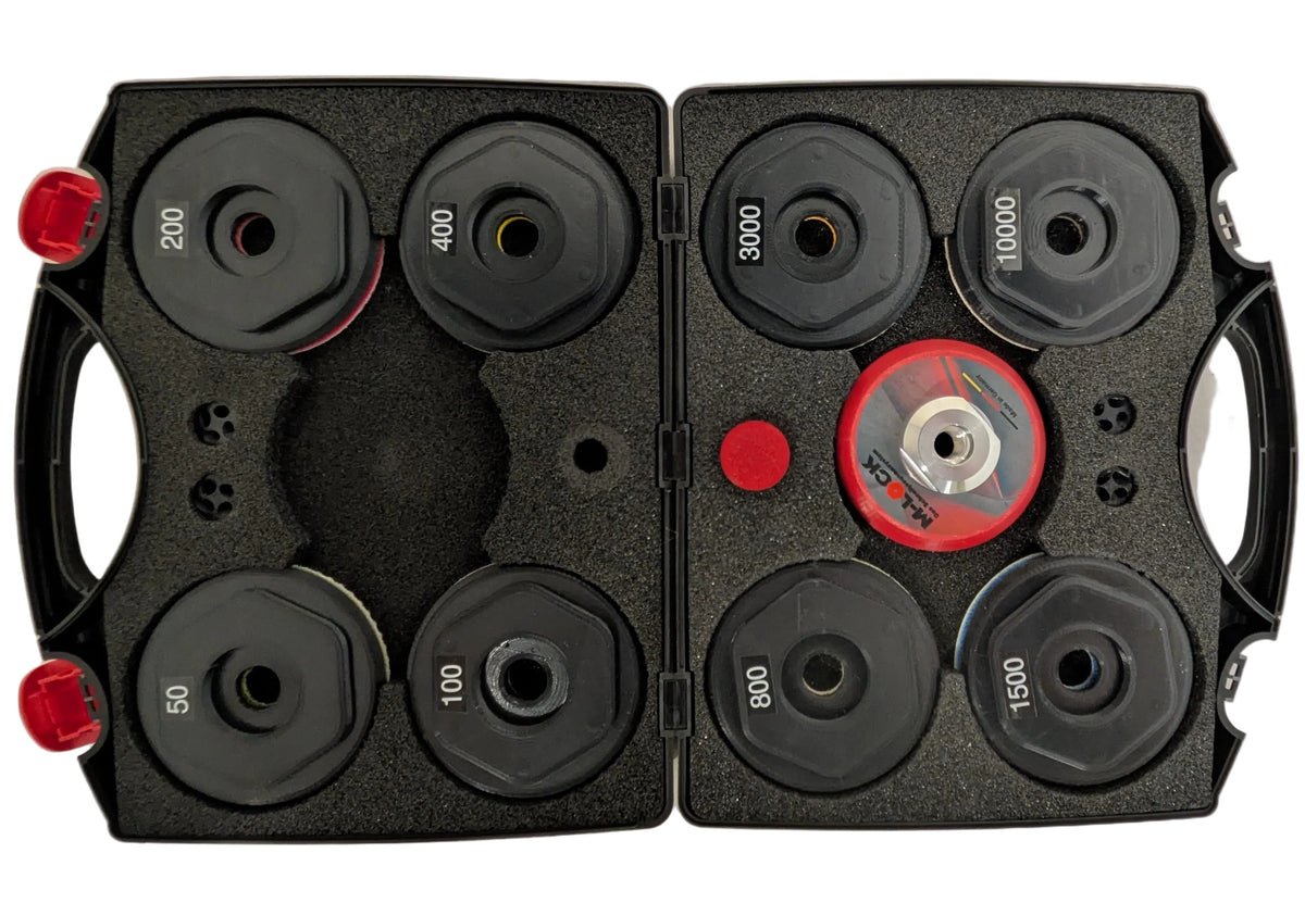 Diamant-Schleifset 8-stufig SUPERGLANZ mit M-LOCK Schnellwechselsystem Ø100mm