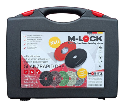 Diamant-Schleifset Glanzrapid DRY Ø100mm mit M-LOCK Schnellwechselsystem