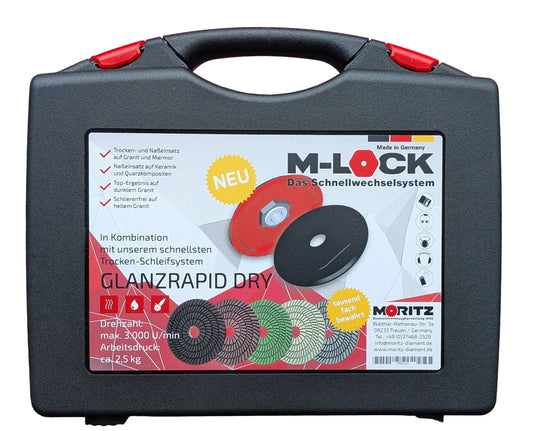 Diamant-Schleifset Glanzrapid DRY Ø100mm mit M-LOCK Schnellwechselsystem