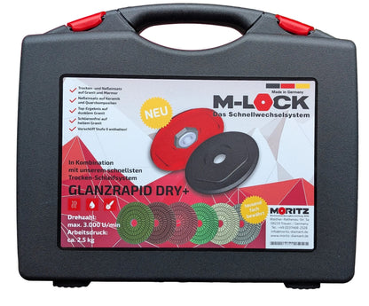 Diamant-Schleifset Glanzrapid DRY Ø100mm mit M-LOCK Schnellwechselsystem