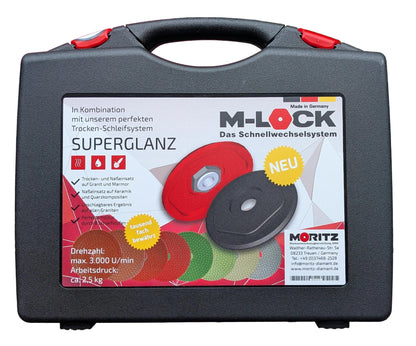 Diamant-Schleifset 8-stufig SUPERGLANZ mit M-LOCK Schnellwechselsystem Ø100mm
