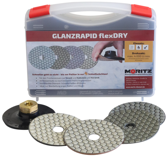 GLANZRAPID flex DRY - Flexibles Trocken-Diamantschleifsystem Ø100mm